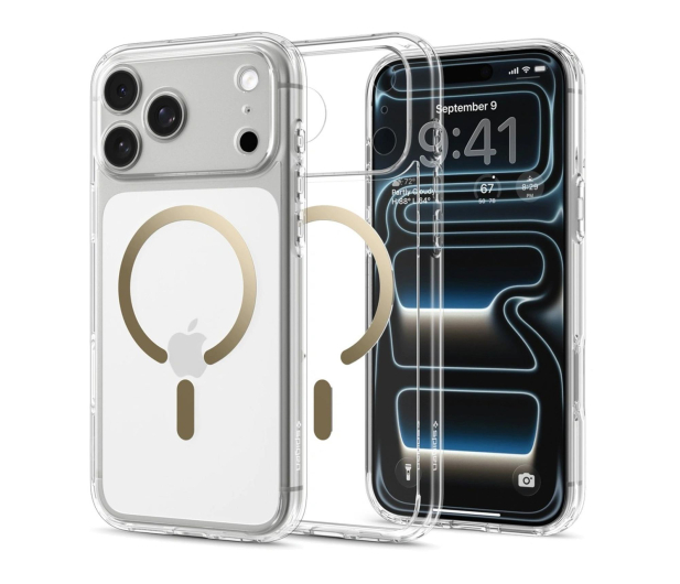 Spigen Ultra Hybrid MagSafe do iPhone 18 Pro/17 Pro (clear gold) - 1586384 - zdjęcie